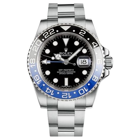 rolex gmt-master ii batman oystersteel men's watch 116710blnr-0002|rolex oyster steel watches.